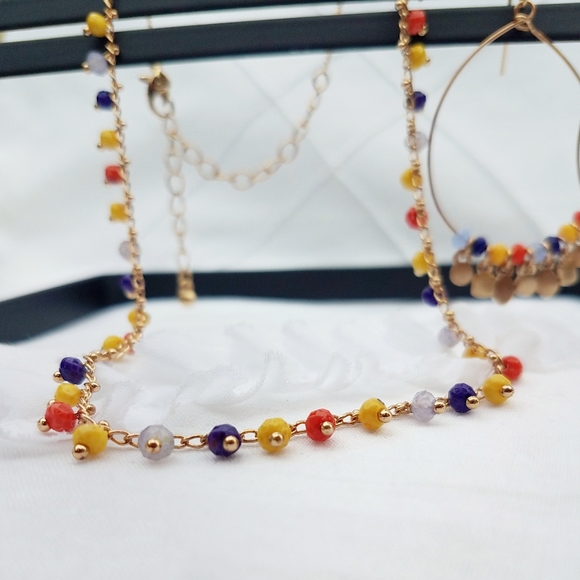 Colorful earring and necklace set - Picture 9 of 10